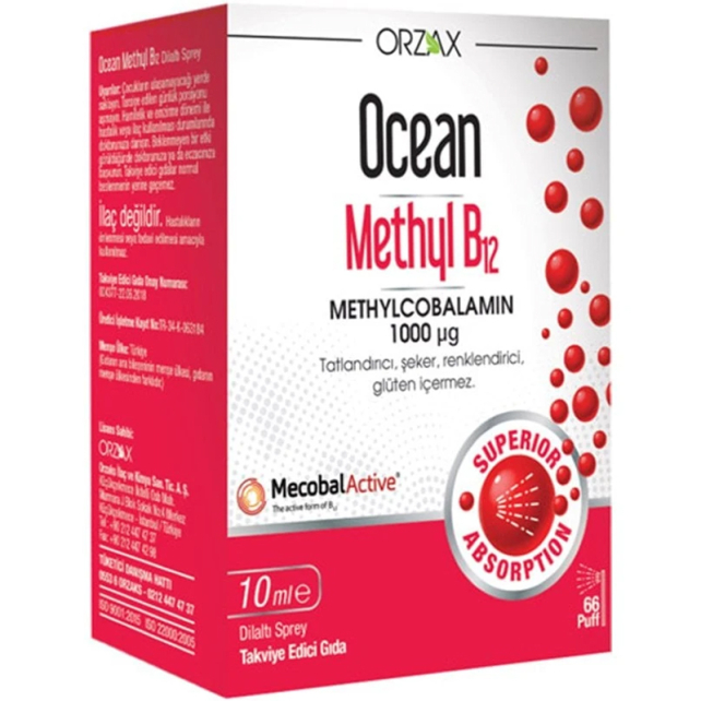 Orzax Ocean Methyl B12 - Takviye Edici Gıda 10 ml - 1