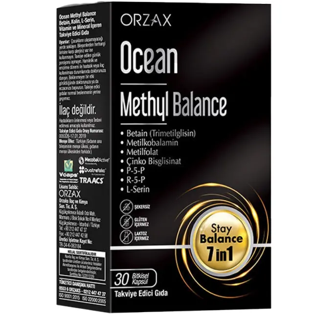 Orzax Ocean Methyl Balance 7 In1 - Takviye Edici Gıda 30 Kapsül - 1
