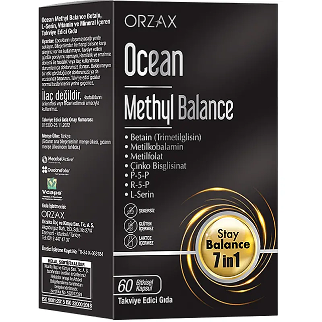 Orzax Ocean Methyl Balance 7 In1 - Takviye Edici Gıda 60 Kapsül - 1