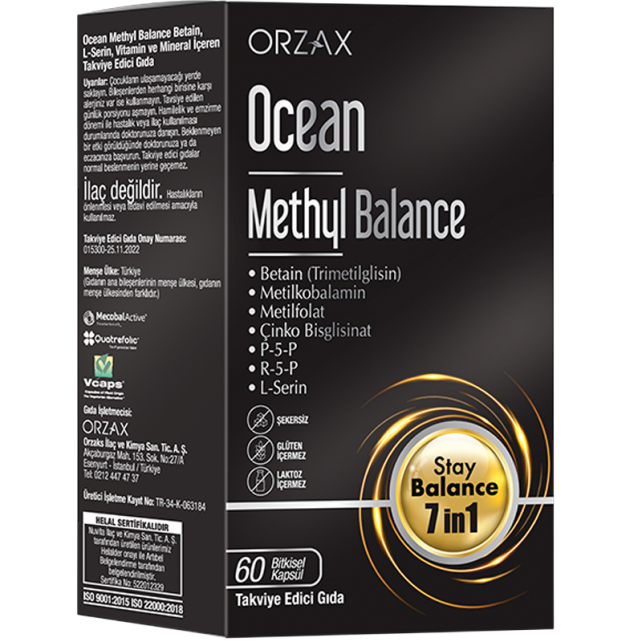 Orzax Ocean Methyl Balance 7 In1 - Takviye Edici Gıda 60 Kapsül - 1