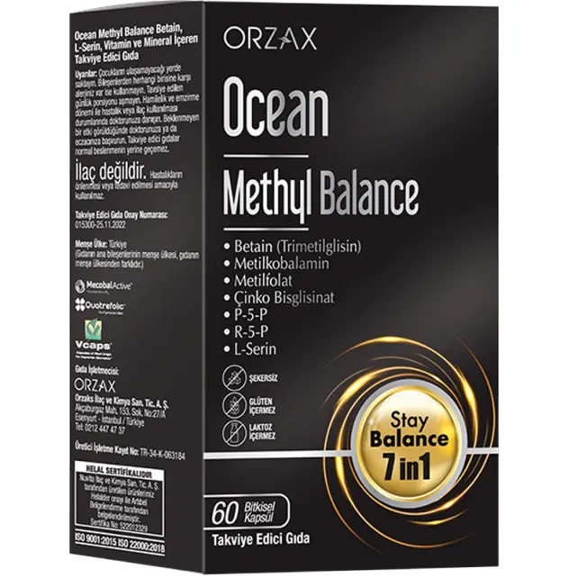 Orzax Ocean Methyl Balance 7 In1 - Takviye Edici Gıda 60 Kapsül - 1