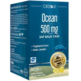 Orzax Ocean Omega 3 500mg - Takviye Edici Gıda 60 Kapsül - Orzax