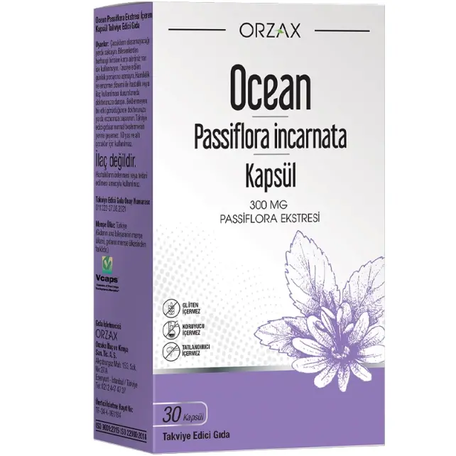 Orzax Ocean Passiflora 300 mg - Takviye Edici Gıda 30 Kapsül - 1