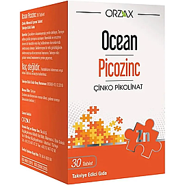 Orzax Ocean Picozinc - Takviye Edici Gıda 30 Tablet - Orzax