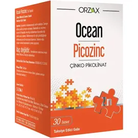 Orzax Ocean Picozinc - Takviye Edici Gıda 30 Tablet - Orzax