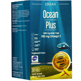 Orzax Ocean Plus 1200Mg Balık Yağı 780 Mg Omega 3 - Takviye Edici Gıda 50 Kapsül - Orzax