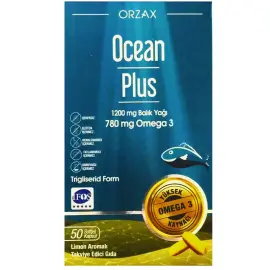 Orzax Ocean Plus 1200Mg Balık Yağı 780 Mg Omega 3 - Takviye Edici Gıda 50 Kapsül - 2