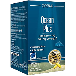 Orzax Ocean Plus - Omega 3 Takviye Edici Gıda 30 Kapsül - Orzax