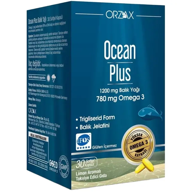 Orzax Ocean Plus - Omega 3 Takviye Edici Gıda 30 Kapsül - 1