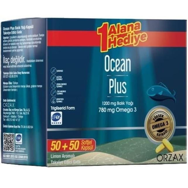 Orzax Ocean Plus - Takviye Edici Gıda 100 Kapsül - 1