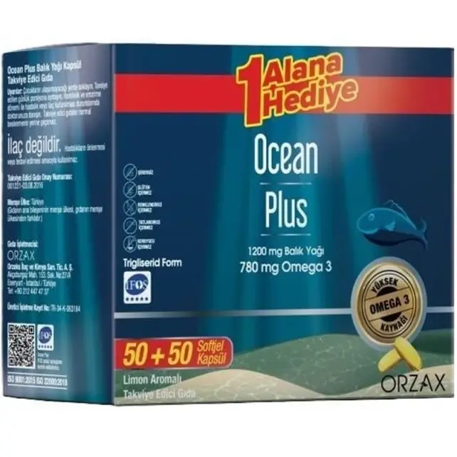 Orzax Ocean Plus - Takviye Edici Gıda 100 Kapsül - 1
