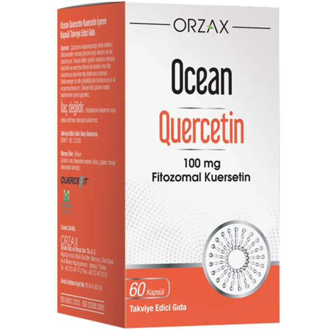 Orzax Ocean Quercetin 100 mg - Takviye Edici Gıda 60 Kapsül - 1