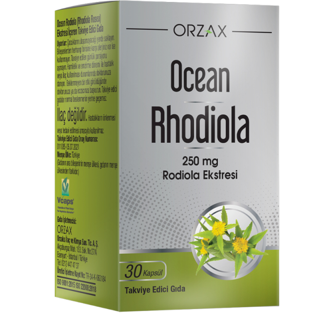 Orzax Ocean Rhodiola 250mg Takviye Edici Gıda 30 Kapsül - 1