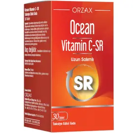 Orzax Ocean Vitamin C-SR Takviye Edici Gıda 30 Tablet - Orzax
