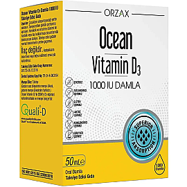 Orzax Ocean Vitamin D3 1000 IU - Takviye Edici Gıda 50ml - Orzax