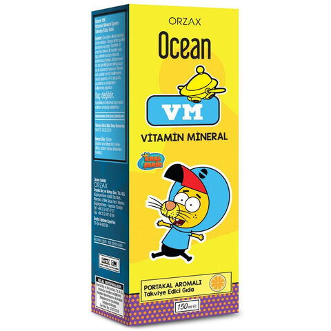 Orzax Ocean Vitamin Mineral Takviye Edici Gıda - Portakal Aromalı Şurup 150ml Orzax Ocean Vitamin Mineral Takviye Edici Gıda - Portakal Aromalı Şurup 150ml