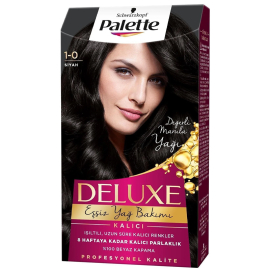Palette Deluxe Saç Boyası No: 1-0 Siyah - Palette