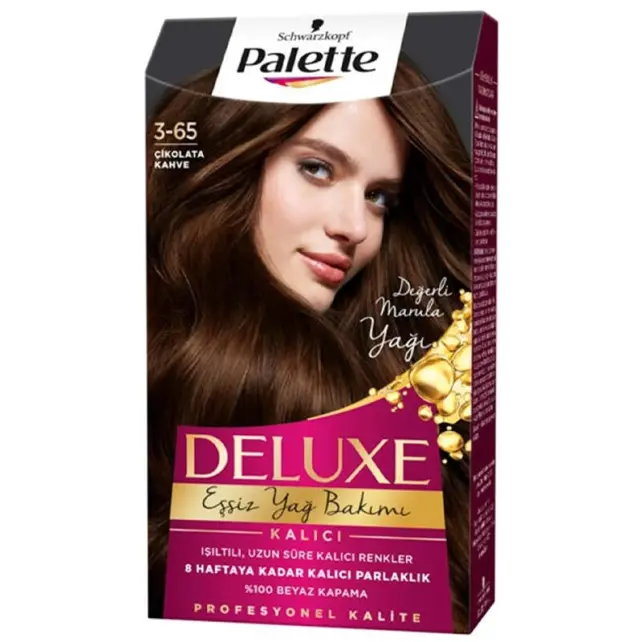 Palette Deluxe Saç Boyası No: 3-65 Çikolata Kahve - 1