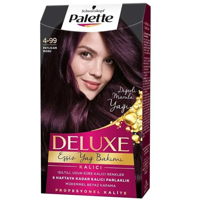 Palette Deluxe Saç Boyası No: 4-99 Patlıcan Moru - 1