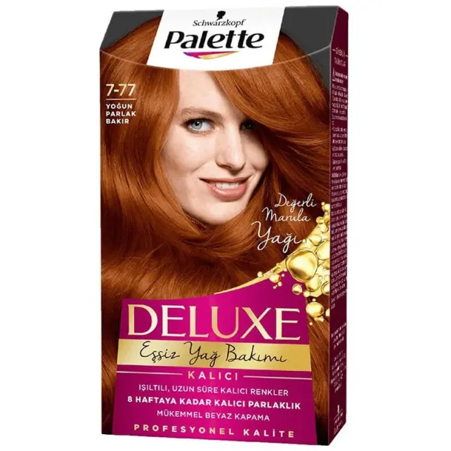 Palette Deluxe Saç Boyası No: 7-77 Yoğun Bakır - 1