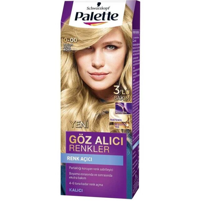 Palette Göz Alıcı Renkler Renk Açıcı No: 0-00 Yoğun Renk Açıcı Palette Göz Alıcı Renkler Renk Açıcı No: 0-00 Yoğun Renk Açıcı