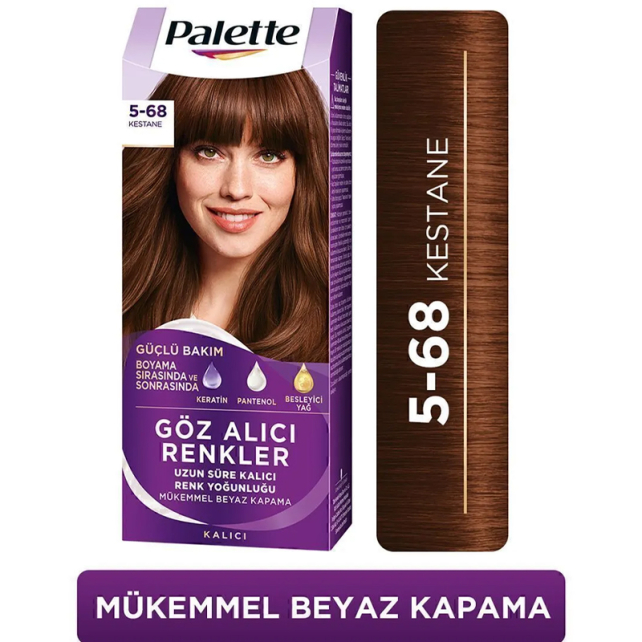 Pallette Göz Alıcı Renkler - Saç Boyası No: 5-68 Kestane - 2