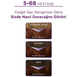 Pallette Göz Alıcı Renkler - Saç Boyası No: 5-68 Kestane - 3