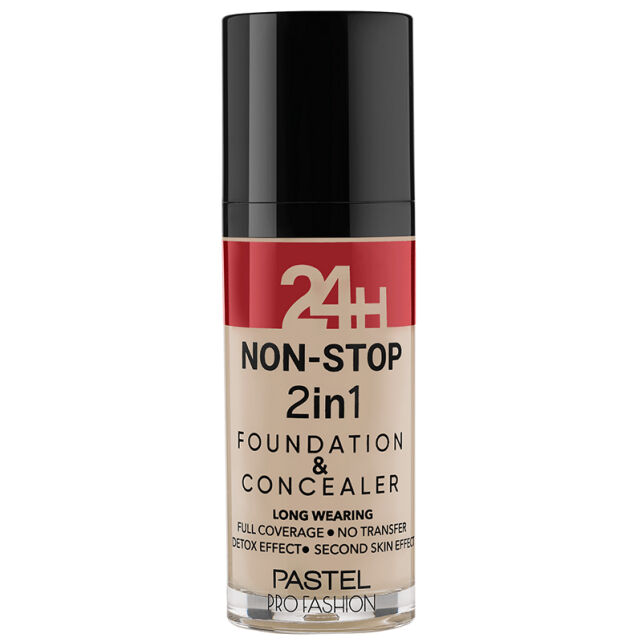 Pastel 24H Non Stop Foundation & Concealer - Fondöten Kapatıcı No: 601 Cool - 1