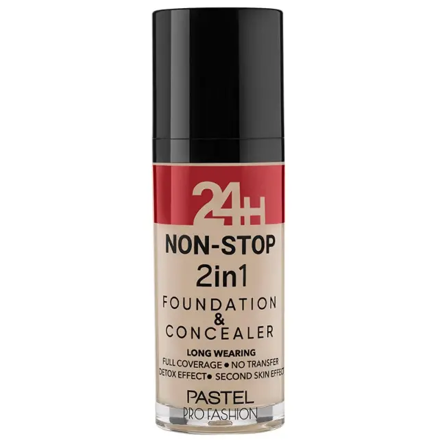 Pastel 24H Non Stop Foundation & Concealer - Fondöten Kapatıcı No: 601 Cool - 1