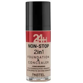 Pastel 24H Non Stop Foundation & Concealer - Fondöten Kapatıcı No: 602 Light Porcelain - 1