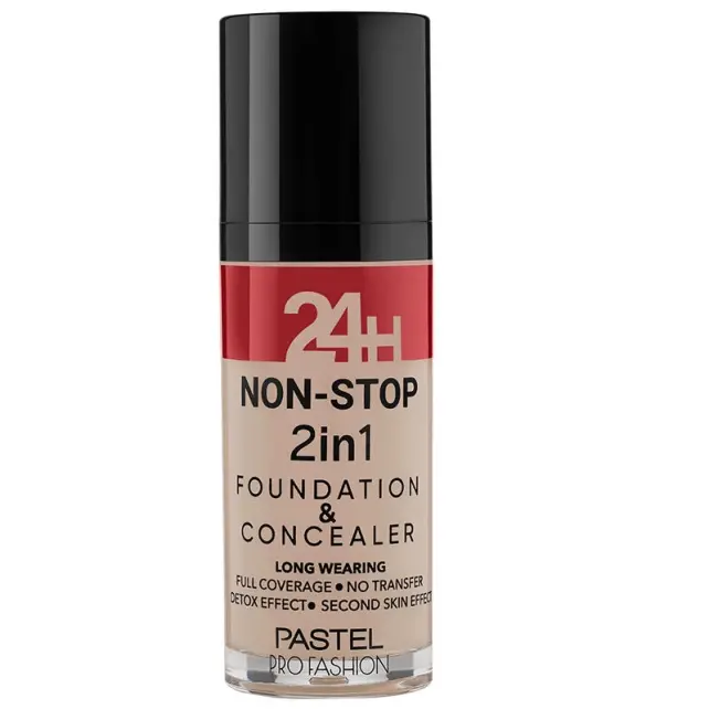 Pastel 24H Non Stop Foundation & Concealer - Fondöten Kapatıcı No: 602 Light Porcelain - 1