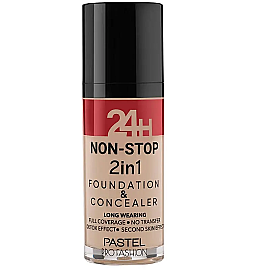 Pastel 24H Non Stop Foundation & Concealer - Fondöten Kapatıcı No: 606 Warm - Pastel
