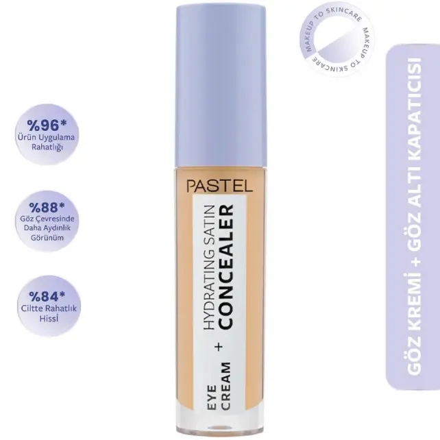 Pastel Eye Cream + Hydrating Satin Concealer - Göz Altı Kapatıcı No: 64 Medium Light - 2