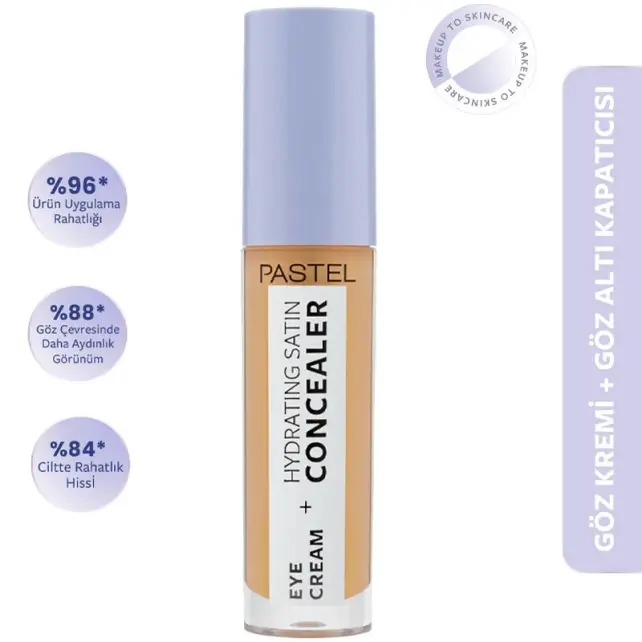 Pastel Eye Cream + Hydrating Satin Concealer - Göz Altı Kapatıcı No: 66 Deep Medium - 2