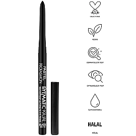 Pastel Eyematic Kajal Pen - Waterproof Göz Kalemi No: 10 Black - 3