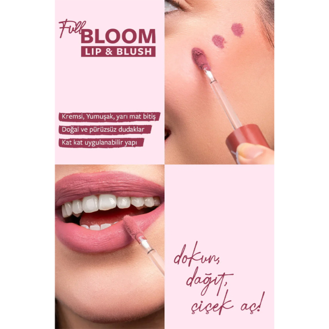 Pastel Full Bloom Lip Blush - Likit Ruj ve Allık No: 76 Flora - 2