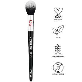 Pastel Highlighter Brush - Aydınlatıcı Makyaj Fırçası No: 05 - 2