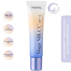Pastel Magic Milk CC SPF 15 - Cilt Tonu Eşitleyici Etkili Krem Medium 30ml - 2