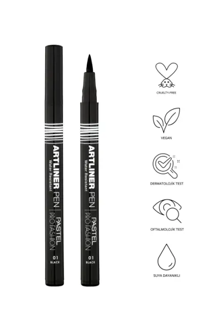 Pastel Profashion Artliner Pen - Kalem Eyeliner No: 01 Black - 3