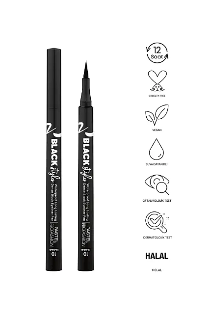 Pastel Profashion Black Styler Waterproof - Kalem Eyeliner No: 10 Black - 3