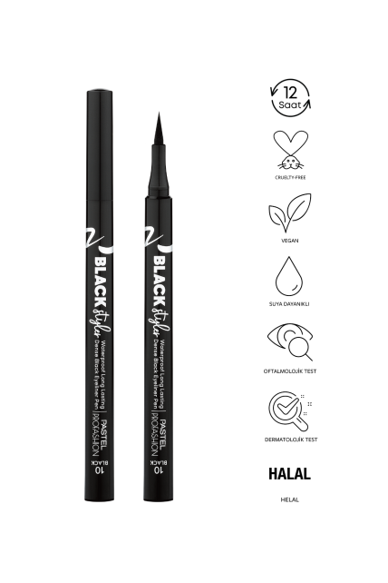 Pastel Profashion Black Styler Waterproof - Kalem Eyeliner No:10 Black - 3