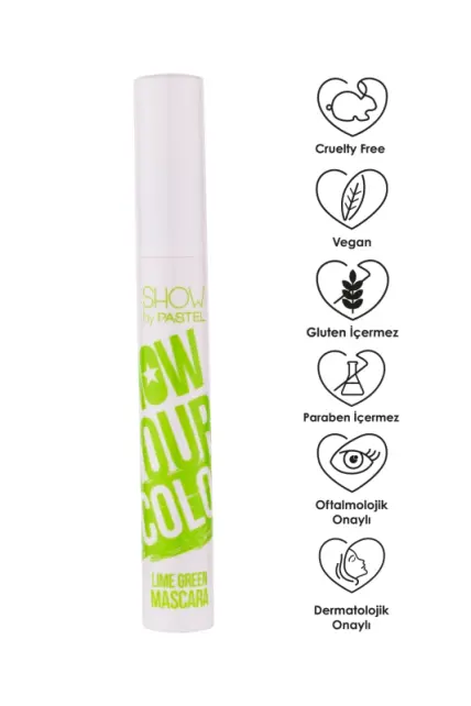 Pastel Show Your Color - Renkli Maskara No: 12 Lime Green - 3