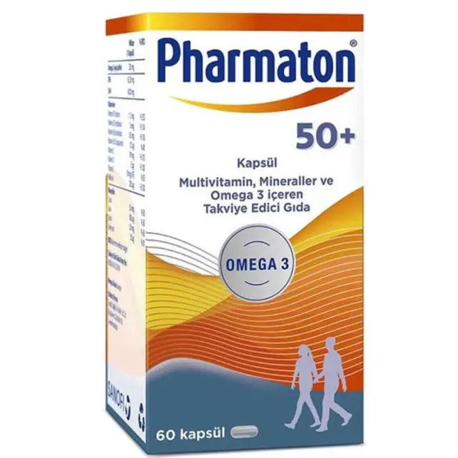 Pharmaton 50+ Plus Takviye Edici Gıda 60 Kapsül - 1
