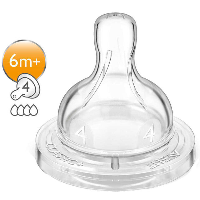 Philips Avent Classic 2'li Biberon Emziği 6+m Ay Philips Avent Classic 2'li Biberon Emziği 6+m Ay