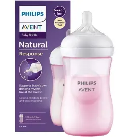 Philips Avent Natural PP Biberon Pembe 1+ Ay 260ml - 1