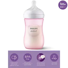 Philips Avent Natural PP Biberon Pembe 1+ Ay 260ml - 2