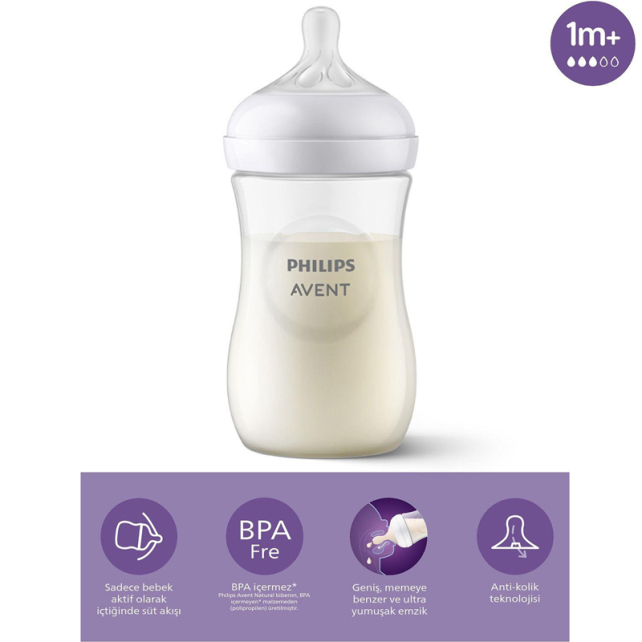 Philips Avent Natural Response PP Biberon 1+Ay 260ml - 2