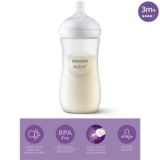 Philips Avent Natural Response Teat - Biberon 3+ Ay 330ml - 2
