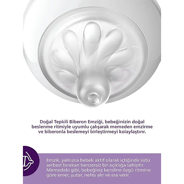 Philips Avent Natural Response Teat - Biberon Emziği No: 2 0+ Ay 2'li - 3
