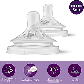 Philips Avent Natural Response Teat - Biberon Emziği No: 4 3+ Ay 2'li - 2